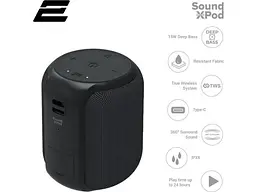 Портативна акустика 2E SoundXPod Black (2e-BSSXPWBK) - мініатюра 2