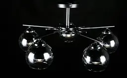 Люстра стельова Splendid Ray LGH60011/5, E27, 5 ламп, чорний, хром, сучасний стиль, 50 см діаметр, 27 см висота - мініатюра 3