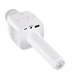 Мікрофон із караоке, Bluetooth, AUX, 1200 мА·год, HOCO BK5 Cantando, Білий - мініатюра 2
