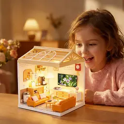 Конструктор-румбокс Вітальня Mini House 8006-MH серії Інтер'єр , зі світлом - мініатюра 9