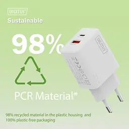 Digitus Зарядний пристрій 1хUSB-C, 1хUSB-A, 20W - мініатюра 3