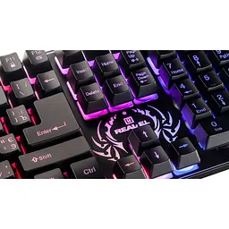 Клавіатура REAL-EL Comfort 7090 Backlit Black (EL123100031) [128767] - мініатюра 10