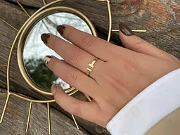 Каблучка Tiffany з жовтого золота 17.5 K-0031 - мініатюра 7
