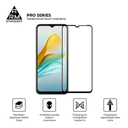 Захисне скло на ZTE Blade A53/A53 Pro/V40 Design з олеофобним покриттям, Pro, повне проклеювання, антистатичний і пиловідштовхуючий шар, 9H, самоклеючеся, 2.5D, на весь екран, антистатичний клей, ArmorStandart (ARM68740) - мініатюра 2