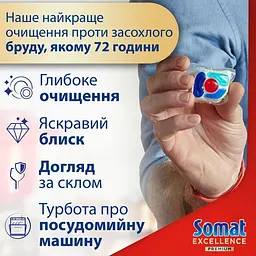 Капсули для посудомийної машини Somat Exellence 5 в 1  108 шт. (2 уп. х 54 шт.) - мініатюра 4