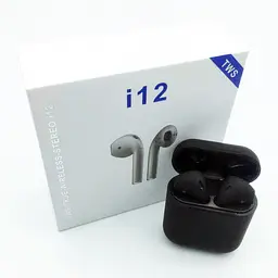Бездротові блютуз навушники TWS i12 з боксом для зарядки Black (au060) - мініатюра 4