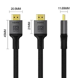 Кабель HDMI Colorway CB-HD089BK UHD v2.1 8K 48Gbit HDR Ethernet ARC 3м - мініатюра 3