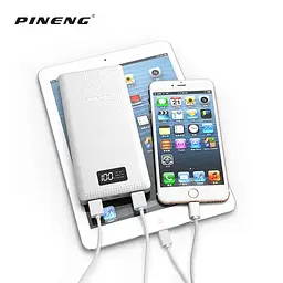 Зовнішній акумулятор Power Bank Pineng PN-969 20000mAh Білий - мініатюра 3