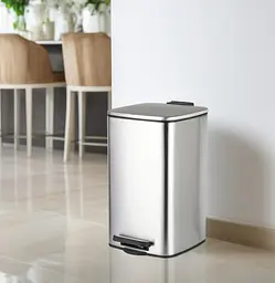 Відро для сміття Zerix Kubix-TC0108 SS Color з плавним закриттям, квадратне, 8 л, нержавійка (ZX5891) - мініатюра 4