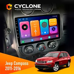 Штатна магнітола Jeep Compass, Patriot 2011-2016 Cyclone C10-001 2x32 CPL Cyclone (НФ-00004334)