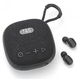 Портативна Bluetooth колонка з навушниками speakerphone колонка- радіо чорна TG813 - мініатюра 3