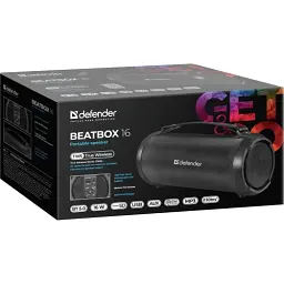 Колонка портативна Defender Beatbox 16, Black, 16 Вт, Bluetooth 5.3, MicroUSB, USB, AUX, MicroSD до 32 ГБ, 1500 mAh, MP3-плеєр, TWS, дальність дії до 10 м, FM (65216) - мініатюра 5