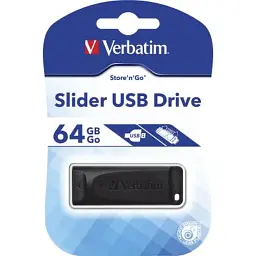USB флеш накопичувач Verbatim 64GB Slider Black USB 2.0 (98698) - мініатюра 5