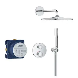 Душова система прихованого монтажу термостатична Grohe QuickFix Precision з Vitalio Rain Mono 310 34880000, Хром - мініатюра 3