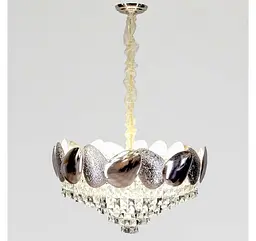 Кришталева люстра Artlight 8836/60GD, золото, 12 ламп E14, прозоре й димчасте скло, Ø61,5 см, від 13-20 м² - мініатюра 4