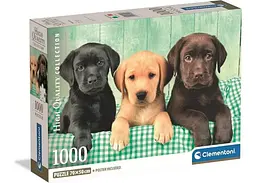 Пазл Clementoni High Quality Collection: Три лабрадори (High Quality Collection - Three Labradors Puzzle - 1000 pcs.), 1000 ел. (39946)