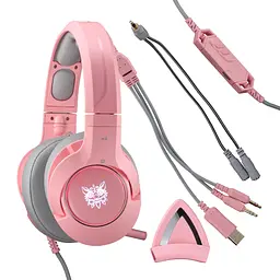 Навушники Onikuma K9 Cat Ear 3.5mm рожеві - мініатюра 3