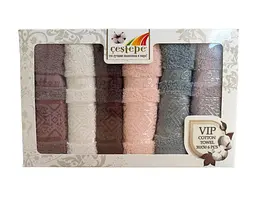 Набір кухонних турецьких рушників із 6 штук Cestepe Vip Cotton Prag 30х50