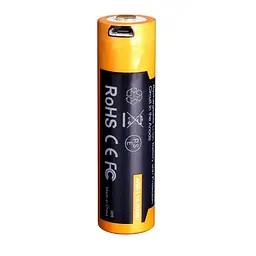Акумулятор 18650 Fenix 2600 mAh із micro-usb зарядкою (Чорно-жовтий) - мініатюра 5