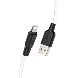 Кабель HOCO X21 Plus Silicone Lightning 2.4A/ 1m Чорно-білий