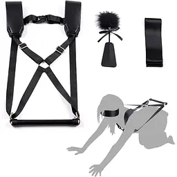 БДСМ-набір LOCKINK YEAHWOW Black Doggy Style Saddle set SX2845 104348
