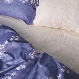 Дитячий комплект постільної білизни MirSon Сатин 22-1394 Vintage Filigree 110х140 см синій/бежевий (2200010564884) - мініатюра 3