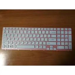 Клавіатура Sony Vaio SVE15 SVE17 (E15 E17 Series) біла