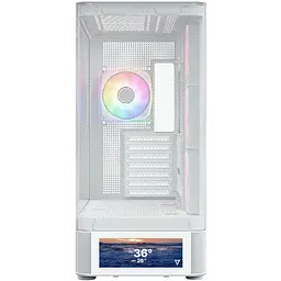 Корпус ModeCom VOLCANO AQ500 ARGB MIDI FRONT LCD 6,2” 4x120mm fans WHITE без БЖ ATX - мініатюра 2