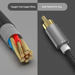 Аудіокабель Cubilux USB — RCA з 384 кГц/24-бітним ЦАП, USB A Male to 2 Male RCA Stereo AUX Cord, 2RCA Auxillary Cable - мініатюра 2