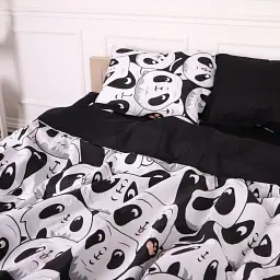 Підковдра MirSon Бязь 17-4850 Panda 110 x 140 см чорно-біла (2200009584695) - мініатюра 3