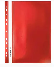 Папка-швидкозшивач E38504-03 Economix Light з прозорим верхом А4 з перфорацією глянець, червоний (4044572385178)