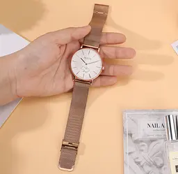 Наручний годинник жіночий Besta Love UA Rosegold Золотий (3143) - мініатюра 6