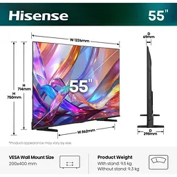Телевізор Hisense 55E7S 55` QLED Ultra HD 4K (20018287) UA [168277] - мініатюра 7