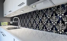 Кухонний фартух Королівські Візерунки для кухні 65х250 см Абстракція Чорний Happy Pocket Z183928 - мініатюра 5