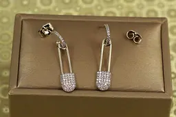 Сережки підвіски Xuping Jewelry шпилька з родієм 3 см сріблясті