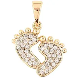 Кулон XUPING Позолота 18K «Дитячі сліди з цирконієм» для ланцюжка до 5мм (262274)