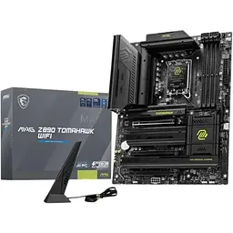Материнська плата LGA1851, MSI MAG Z890 TOMAHAWK WIFI, Z890, 4xDDR5, 1xPCI-E 5.0 x16, 2xPCI-E 4.0 x16, 4xSATA3, 4xM.2, ALC1220P, Killer E5000, WiFi 7, Bluetooth 5.4, HDMI/2xType-C, ATX