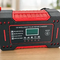 Зарядний пристрій для акумуляторів 6A 12V / Імпульсний зарядний пристрій / Зарядний РК-дисплей - мініатюра 3