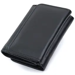 Гаманець для жінок з натуральної шкіри горизонтального формату ST Leather 22722 чорний - мініатюра 5