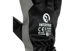Рукавички захисні Intertool комбінована еко шкіра 10" - мініатюра 3
