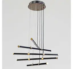 Підвісна LED-люстра Artlight L439/5BK+GD 76 Вт, 3 режими, чорно-золота, Ø60,3 см, від 13-20 м² - мініатюра 2