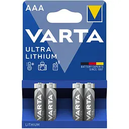 Батарейки Varta Ultra Lithium AAA 4 шт. (6103301404)