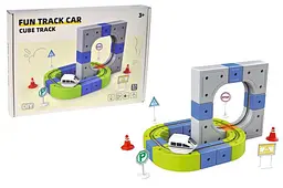 Дитячий трек конструктор магнітний 51 деталь Fun Track Car Cube Track GDC002 короб.