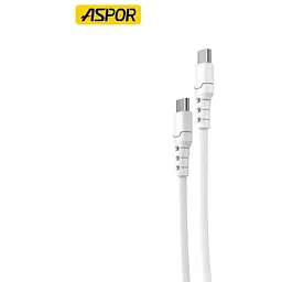 Захищений кабель Aspor A098 — usb-c to usb-c білий