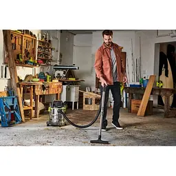 Пилосос акумуляторний будівельний RYOBI R18WDV-0 ONE+ (+ Всмоктуючий шланг, ручка, телескопічна штанга, насадка для підлоги, щіл - мініатюра 3