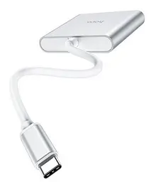 USB Хаб Hoco HB14 Type-C USB 3.0 Silver