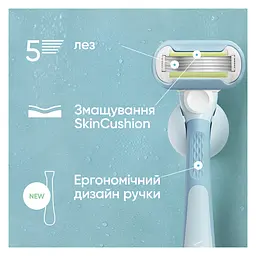 Станок для гоління жіночий Venus Extra Smooth з 4 змінними картриджами + гачок для бритви - мініатюра 3