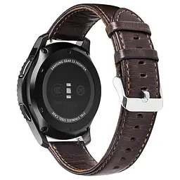 Шкіряний ремінець для годинника Huawei Watch GT 2/GT Active 46 мм Dark Brown - мініатюра 2