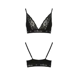 Еластичний топ з мереживом Passion PS001 TOP S, black - мініатюра 5