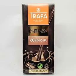 Шоколад Trapa Intenso екстра чорний 80% cacao без глютену 175г.